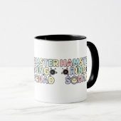 Cute Hamster Ring Squad Pastel Design マグカップ (正面右)