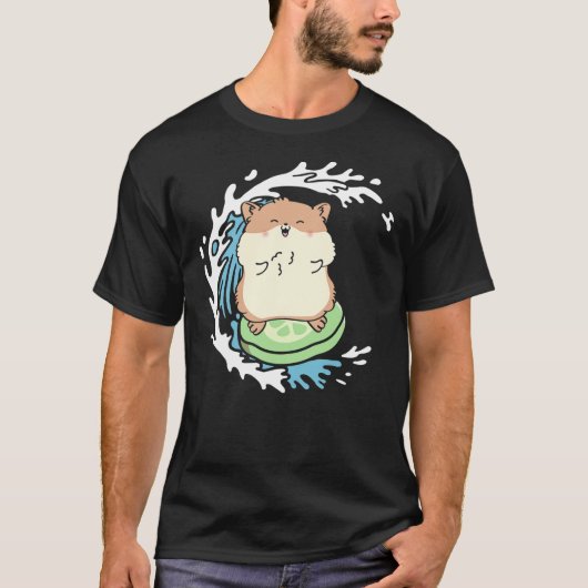Cute Hamster Surfer  Rodent Animals  Hamsters Owne Tシャツ (正面)