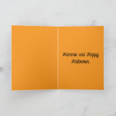 Cute Hamster Witch Halloween Greeting Card カード (内部)