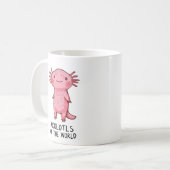 Cute Hand-Drawn Axolotl Cartoon コーヒーマグカップ (正面左)