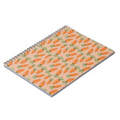 Cute Hand-drawn Carrots Seamless Pattern ノートブック (左側)