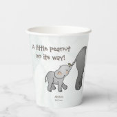 Cute Hand Drawn Elephant Little Peanut on its way 紙コップ (裏面)