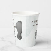 Cute Hand Drawn Elephant Little Peanut on its way 紙コップ (右)