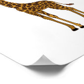 Cute Hand-Drawn Giraffe Nursery Art ポスター (角)