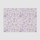 Cute Hand Drawn Italian Food and Flowers Kitchen 薄葉紙 (正面)