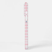 Cute Hand-Drawn Modern Pink Grid iPhoneケース (左側面)