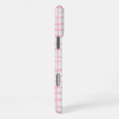 Cute Hand-Drawn Modern Pink Grid iPhoneケース (右側面)