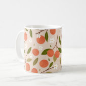 Cute Hand-drawn Orange Blossom Seamless Pattern コーヒーマグカップ (正面左)