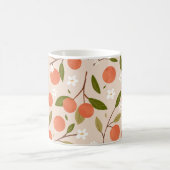 Cute Hand-drawn Orange Blossom Seamless Pattern コーヒーマグカップ (中央)