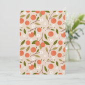 Cute Hand-drawn Orange Blossom Seamless Pattern 招待状 (スタンド正面)