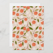 Cute Hand-drawn Orange Blossom Seamless Pattern 招待状 (正面/裏面)