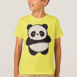Cute Hand-Drawn Panda Bear - Adorable Kawaii  Tシャツ