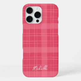 Cute Hand-Drawn Red Plaid  iPhone 16 Pro Maxケース