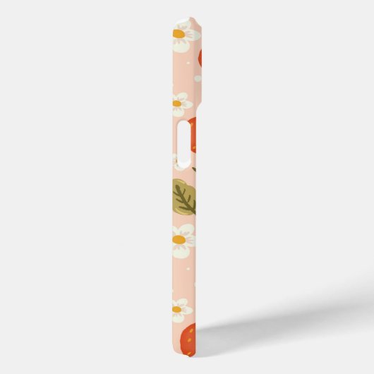 Cute Hand-drawn Red Strawberry Seamless Pattern Case-Mate iPhoneケース (裏面 / 右)