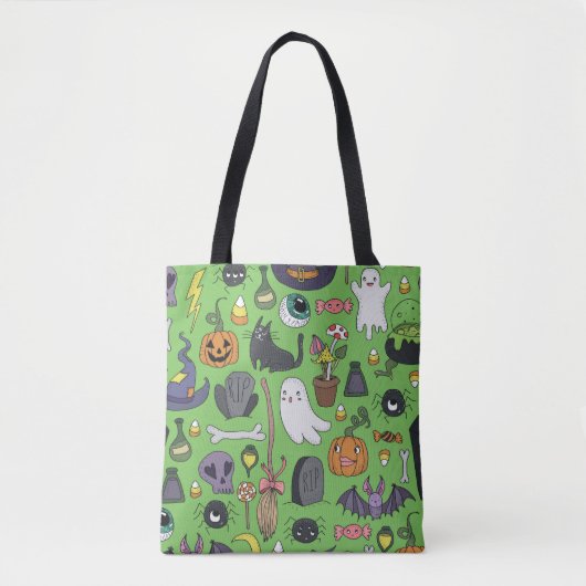 Cute hand drawn seamless patterns with cute hand d トートバッグ (正面)