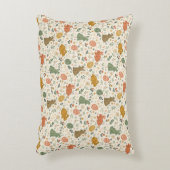 Cute Hand Drawn Spring Bunnies Accent Pillow アクセントクッション (正面(垂直))