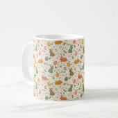 Cute Hand Drawn Spring Bunnies Coffee Mug コーヒーマグカップ (正面左)