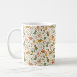 Cute Hand Drawn Spring Bunnies Coffee Mug コーヒーマグカップ