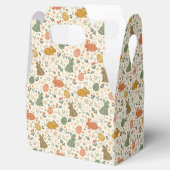 Cute Hand Drawn Spring Bunnies Favor Boxes フェイバーボックス (オープン)
