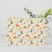 Cute Hand Drawn Spring Bunnies Invitation 招待状 (スタンド正面)