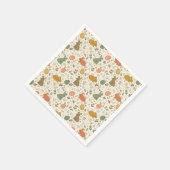 Cute Hand Drawn Spring Bunnies Napkins スタンダードカクテルナプキン (角)