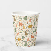 Cute Hand Drawn Spring Bunnies Paper Cups 紙コップ (裏面)