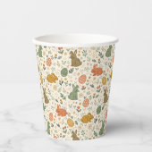 Cute Hand Drawn Spring Bunnies Paper Cups 紙コップ (正面)