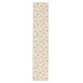 Cute Hand Drawn Spring Bunnies Table Runner ミディアムテーブルランナー (正面)