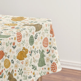 Cute Hand Drawn Spring Bunnies Tablecloth テーブルクロス