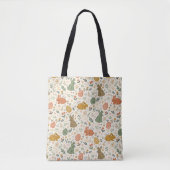 Cute Hand Drawn Spring Bunnies Tote Bag トートバッグ (正面)