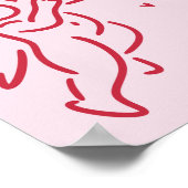 Cute Hand Drawn Valentine Baby Shower Welcome Sign ポスター (角)