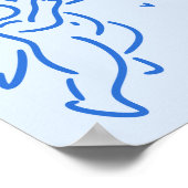 Cute Hand Drawn Valentine Baby Shower Welcome Sign ポスター (角)