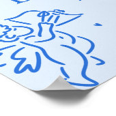 Cute Hand Drawn Valentine Baby Shower Welcome Sign ポスター (角)