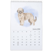 Cute Hand-Painted Dogs Art Wall Calendar カレンダー (1月 2026)