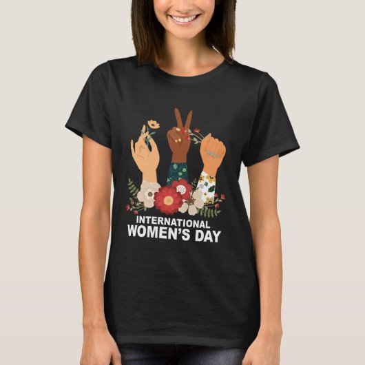 Cute Hands International Womens Day 8 March Happy Tシャツ (正面)