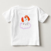 cute Happiness magic unicorn ベビーTシャツ (裏面)