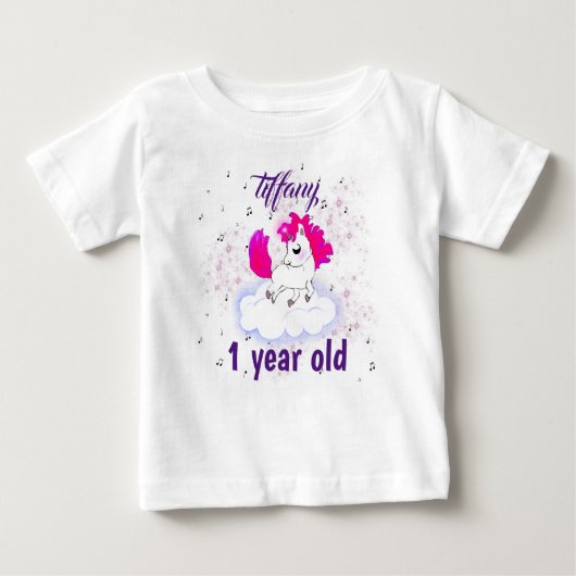 cute Happiness magic unicorn ベビーTシャツ (正面)