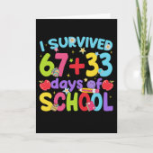 Cute happy 100 days of school first day of school カード (正面)