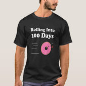 Cute Happy 100th Day Of School Rolling Strawberry  Tシャツ (正面)