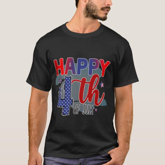 Cute Happy 4th Of July Tシャツ (正面)