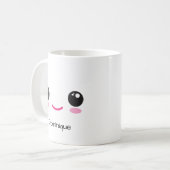 Cute Happy and Sassy Kawaii Face  Customizable Mug コーヒーマグカップ (正面左)