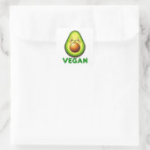 Cute Happy Avocado Vegan Lifestyle スクエアシール (バッグ)