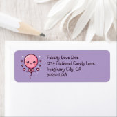 Cute Happy Balloon Return Labels ラベル (インサイチュ)