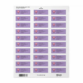 Cute Happy Balloon Return Labels ラベル (フルシート)