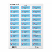 Cute Happy Balloon Return Labels ラベル (フルシート)