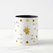 Cute Happy Bee Kids Mug マグカップ (中央)