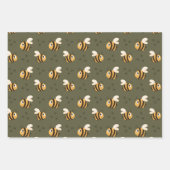 Cute Happy Bees ラッピングペーパーシート (正面3)