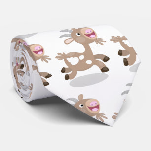Cute happy billy goat cartoon ネクタイ