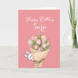 Cute Happy Birthday Card with Sweet Message カード