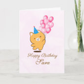 Cute Happy Birthday Greeting Card カード (正面)